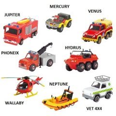 Fıreman Sam Aracı Metal 1:64 Vet 4x4