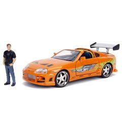 Jada Fast & Furious Die Cast Brian Figürü ve Toyota Supra 1995 Araba