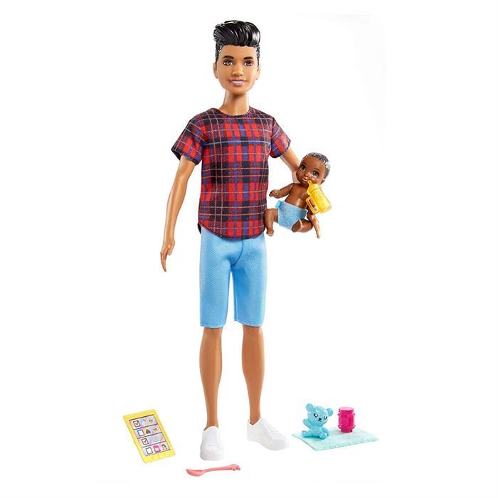 Barbie Bebek Bakıcısı Skipper Bebek Serisi Esmer Erkek Bebek