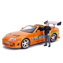 Jada Fast & Furious Die Cast Brian Figürü ve Toyota Supra 1995 Araba