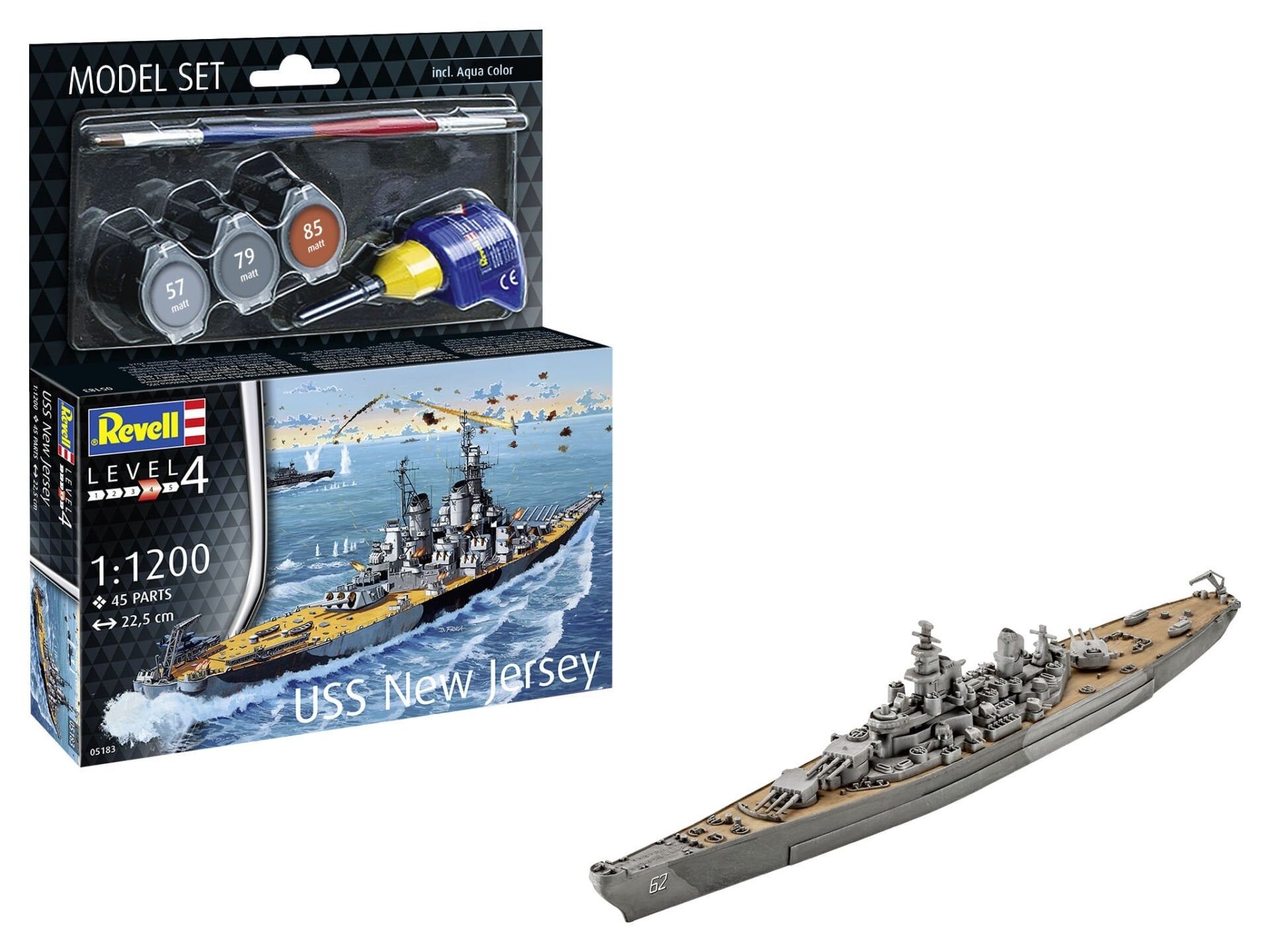 Revell Model Set Battleship USS New Jersey