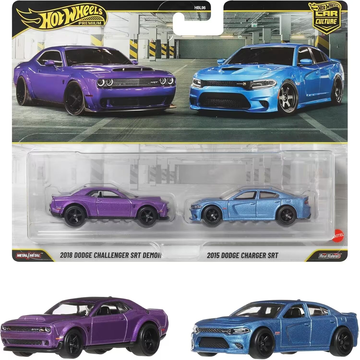 HW Premium 2018 Dodge Cchallenger SRT Demon & 2015 Dodge Charger SRT JHW47