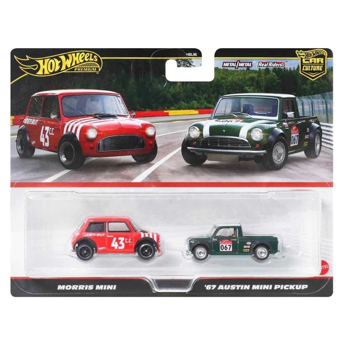 Hot Wheels Premium Car Culture 2li Morris Mini ve 67 Austin Mini Pickup JBK97
