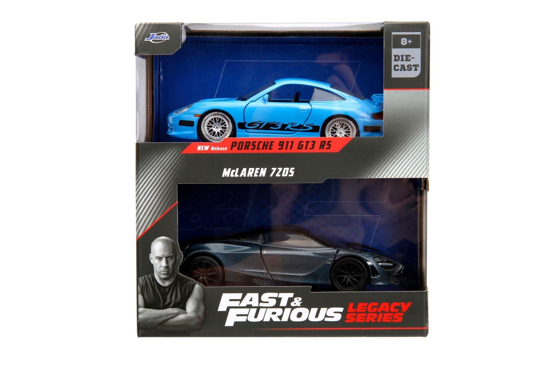 Jada Hızlı Öfkeli 2'li Paket, Brian's Porsche 911 GT3 RS Shaw's McLaren 720S 253202012