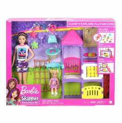 Barbie Bebek Bakıcısı Skipper ve Oyun Parkındaki Bebekleri Seti GHV89
