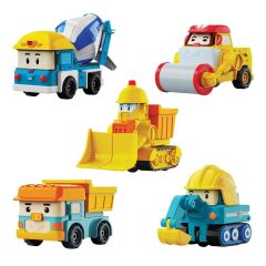 ROBOCAR POLİ MİNİ İNŞAAT ARAÇLARI 5'Lİ SET 0761
