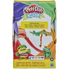 Play-Doh Elastik 4'lü Hamur - Çarpıcı Renkler