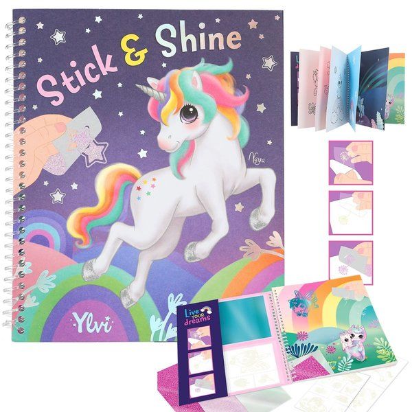 Top Model Unicorn Boyanabilir Şablonlu Stickerli Tasarım Defteri 412472