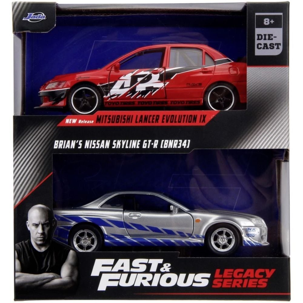 Jada Hızlı Öfkeli 2'li 2006 Mitsubishi Lancer Evo IX  Brian's 2002 Nissan Skyline GTR R34