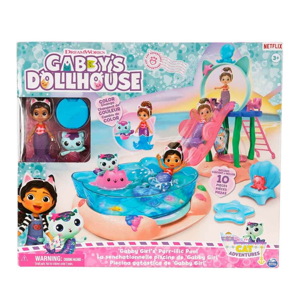Sunman Oyuncak Gabby's Dollhouse Gabby ve Süslü Kedi Havuz Oyun Seti
