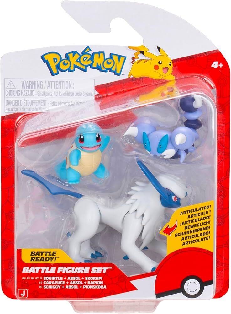 Pokémon Battle 3'lü Figür Seti Squirtle + Absol + Skorupi 95155 F-PKW4096