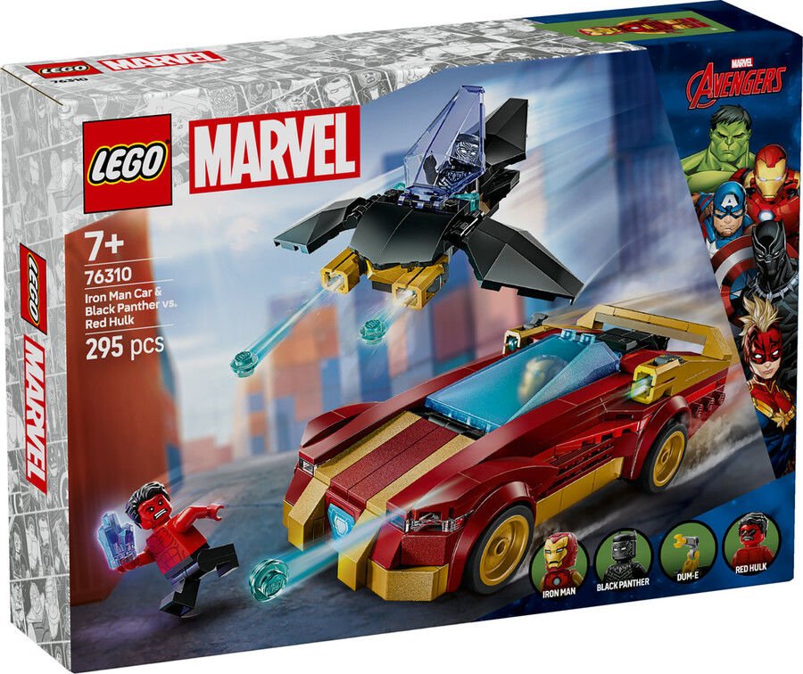 LEGO Marvel Iron Man Arabası ile Black Panther Red Hulk’a Karşı76310
