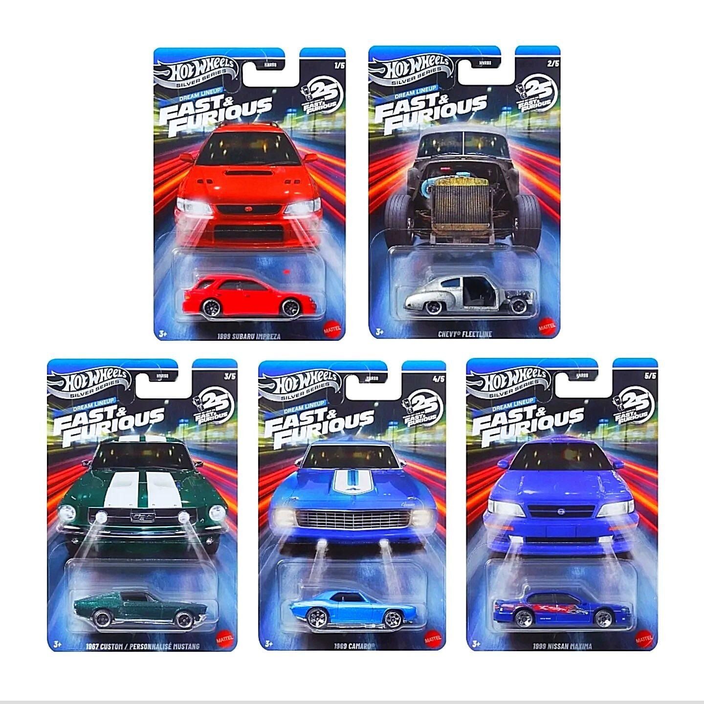 Hot Wheels Fast & Furious Temalı Arabalar HNR88 5'Li Set