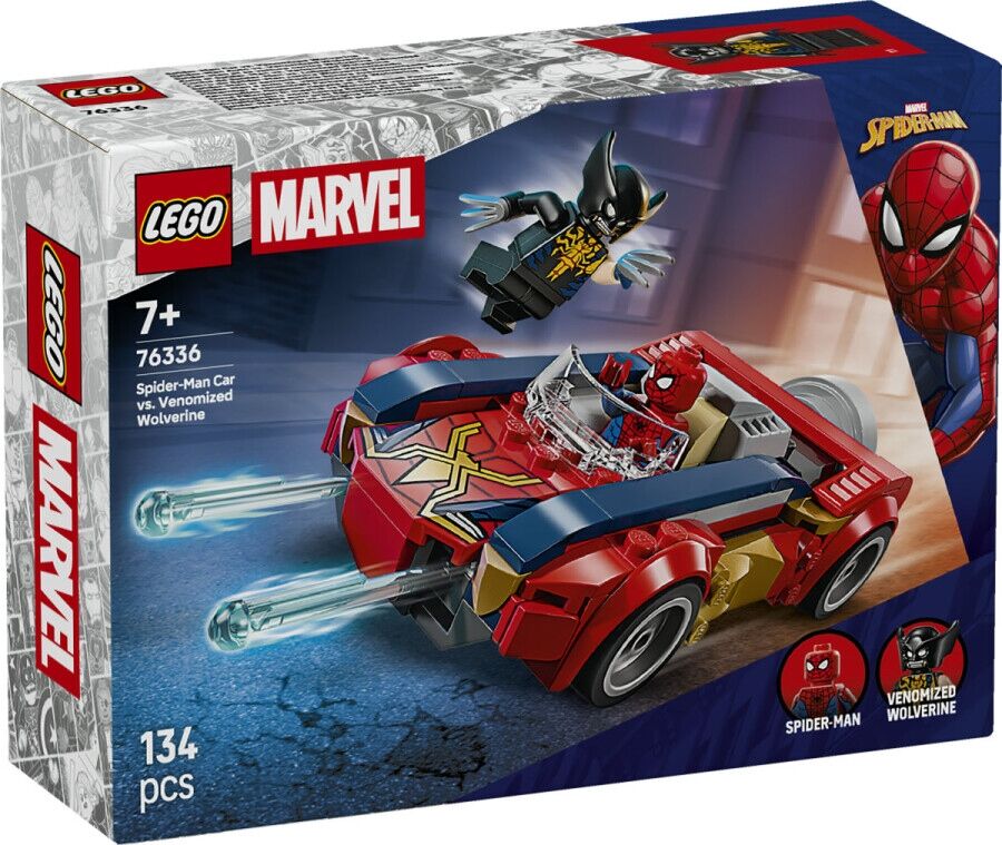 LEGO Marvel Örümcek Adam Arabası  Venom Wolverine 76336