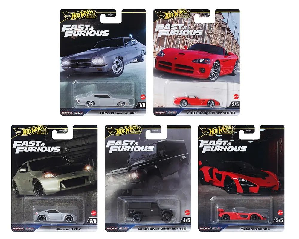 Hot Wheels Fast-Furious Premium Arabalar HNW46 5'li Set