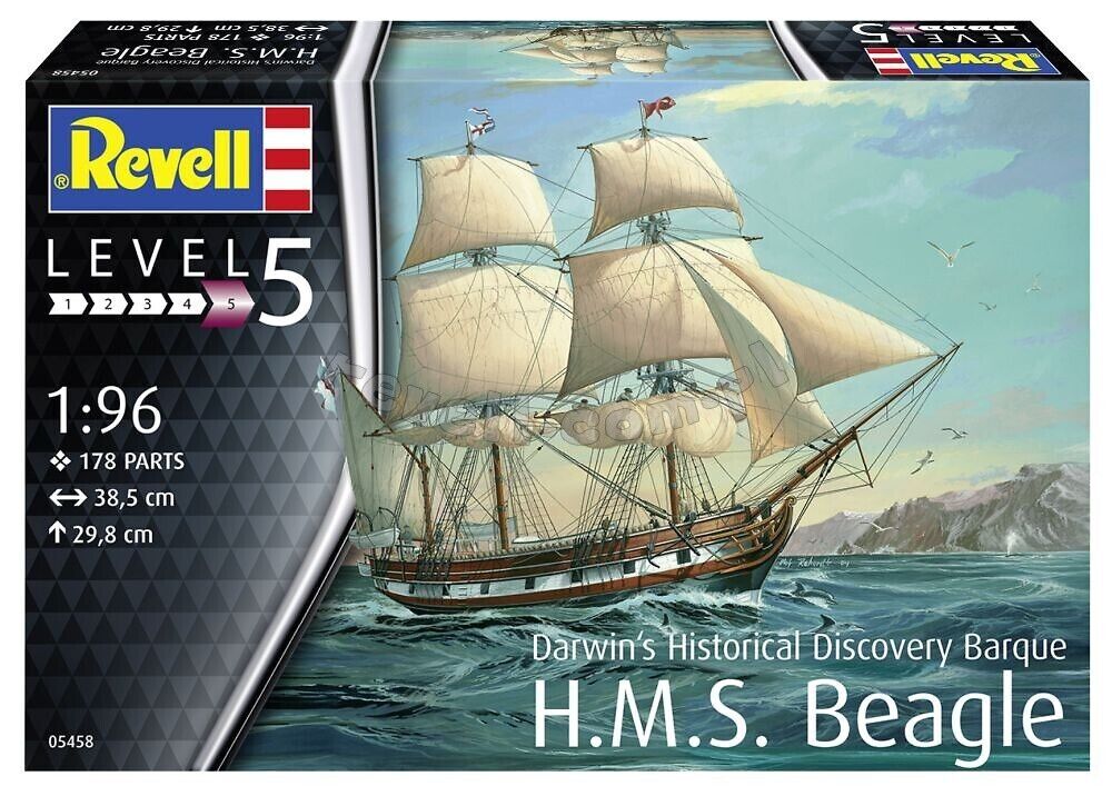 Revell H.M.S. Beagle Darwin's Historical Discovery Barque Model Kit