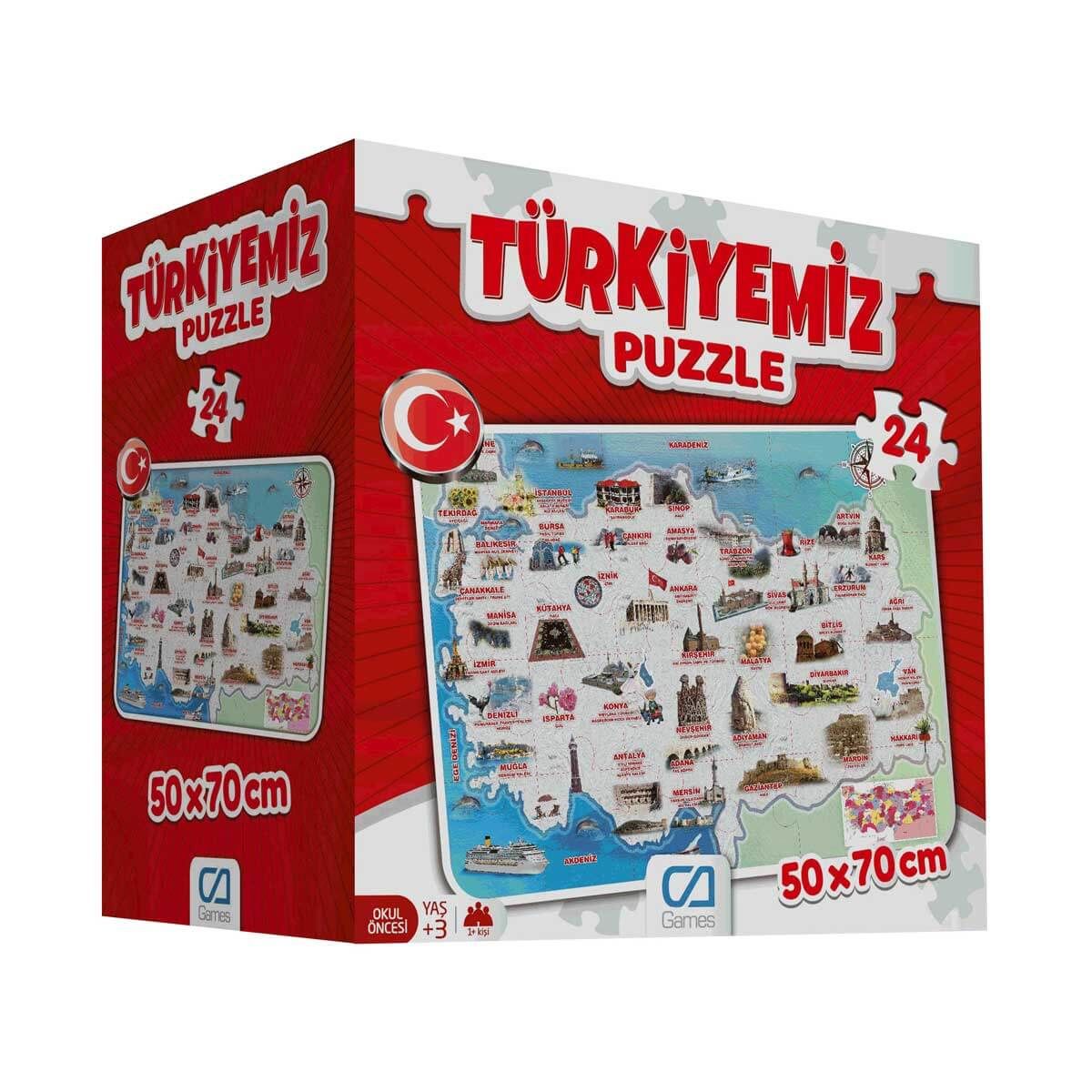CA GAMES TÜRKİYEMİZ 24 PARÇA YER PUZZLE