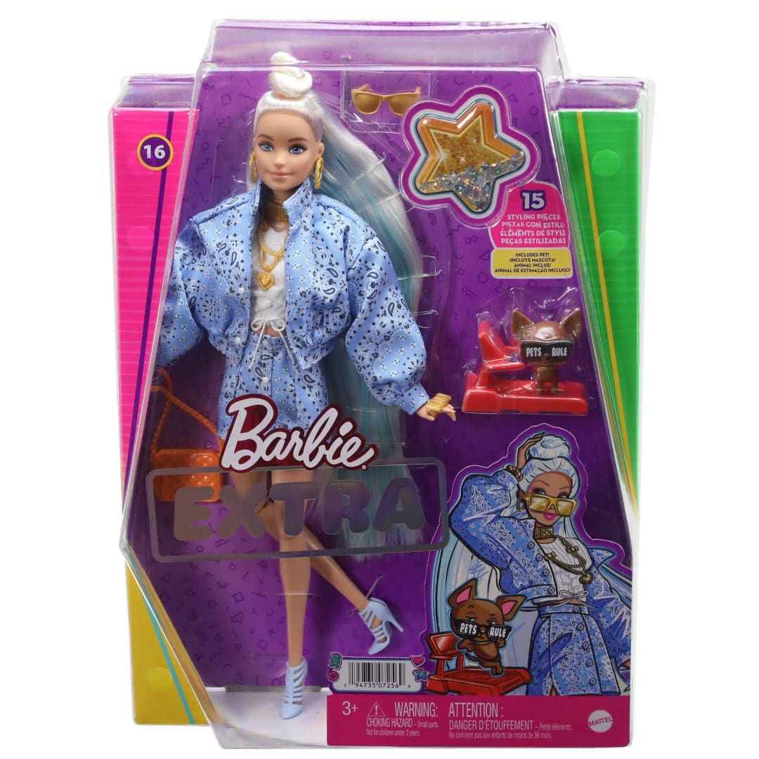 Barbie Ekstra Şık Bebek ve Mini Evcil Hayvanı HHN08