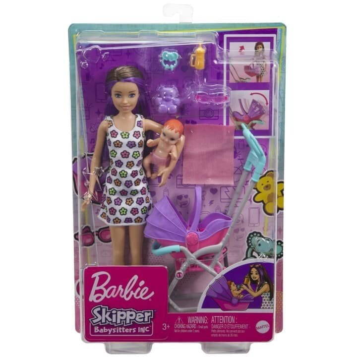 Barbie Bebek Bakıcısı Bebeği ve Aksesuarları Oyun Setleri GXT34