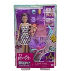Barbie Bebek Bakıcısı Bebeği ve Aksesuarları Oyun Setleri GXT34