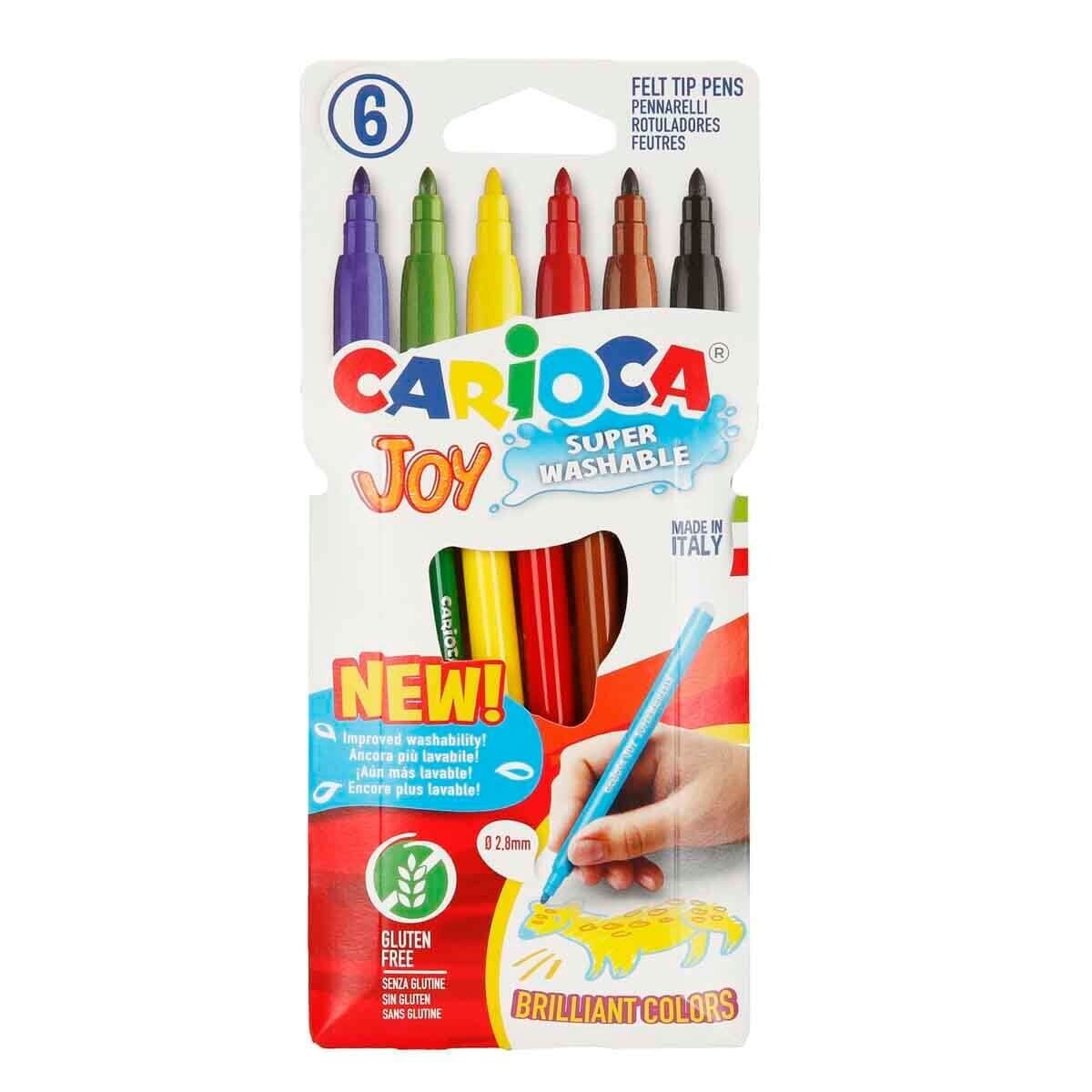 Carioca JOY SÜPER YIKANABİLİR KEÇELİ BOYA KALEMİ 6'LI